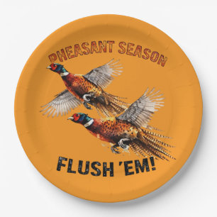 Pheasant Hunting  Paper Plate