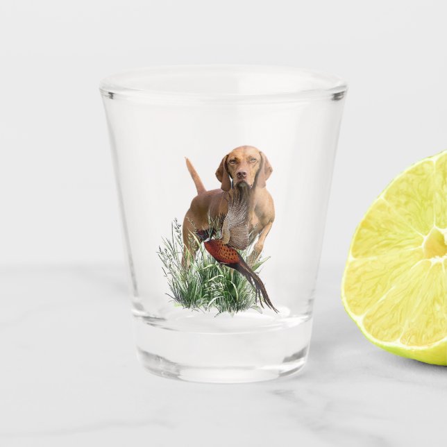 Pheasant Hunting Shot Glass (Front)