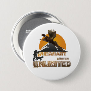Pheasant Hunting Unlimited      7.5 Cm Round Badge