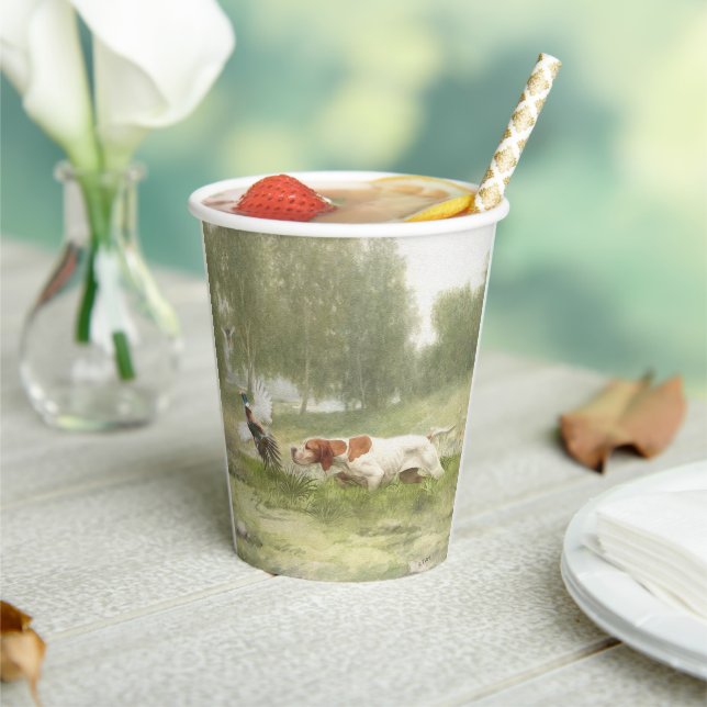 Pheasant Hunting with Pointer        Paper Cups (Insitu)