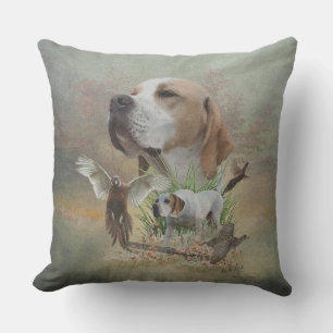 Pheasant Hunting with Pointers, Art Cushion