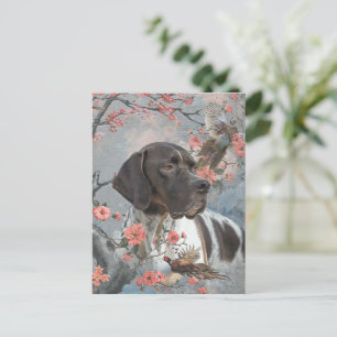 Pheasant Hunting with Pointers, Art Postcard