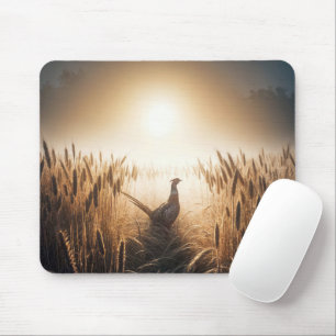 Pheasant in a Wheat Field Mouse Pad