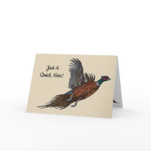 Pheasant in Flight Note card
