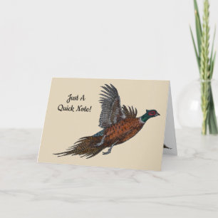 Pheasant in Flight Note card