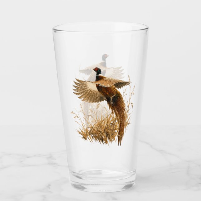 Pheasant in Golden Flight Glass (Front)