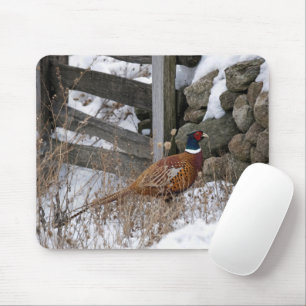 Pheasant in Snow Mouse Pad