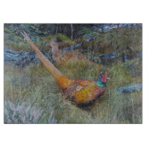 pheasant in woodland art
