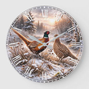 Pheasant  large clock