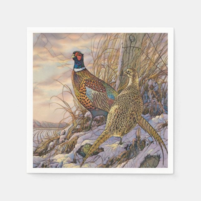 Pheasant  napkin (Front)