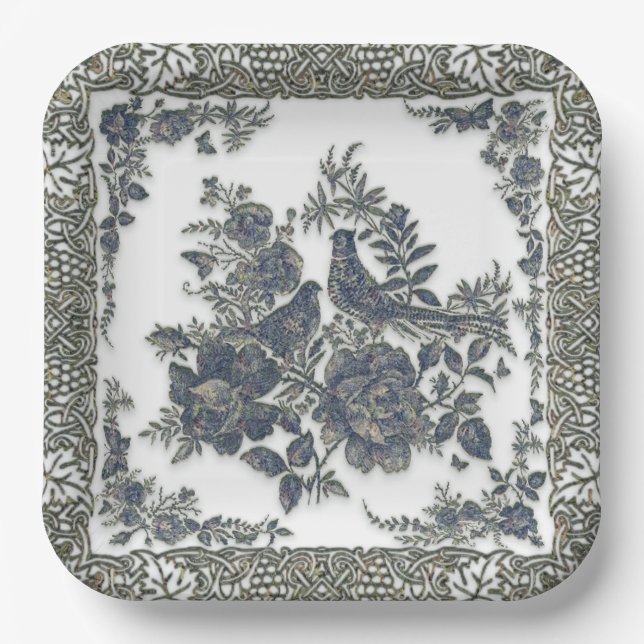 Pheasant  paper plate (Front)