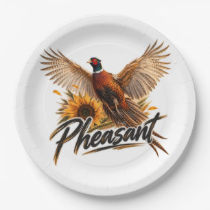 Pheasant paper plate