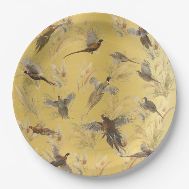 Pheasant  paper plate (Front)