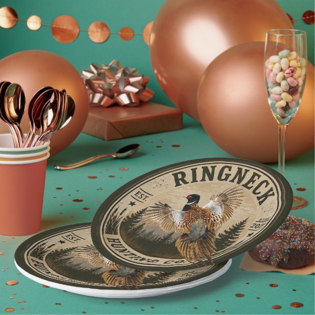 Pheasant  paper plate (Multi)