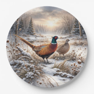 Pheasant paper plate