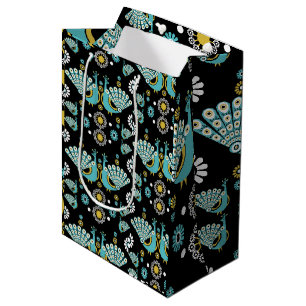 Pheasant Peacock Art Medium Gift Bag