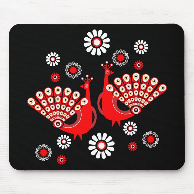  Pheasant Peacock Art Mouse Pad (Front)
