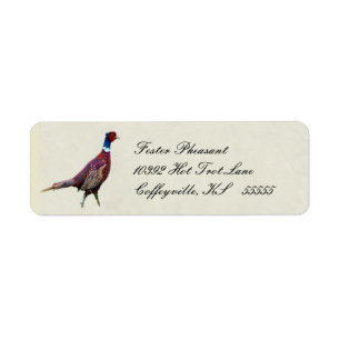 Pheasant Return Label Return Address Label