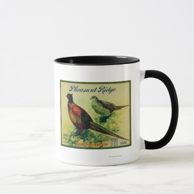 Pheasant Ridge Apple Crate Label Mug (Right)