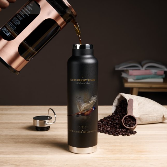 Pheasant, Royal Hunting Water Bottle (Coffee (Rotated))