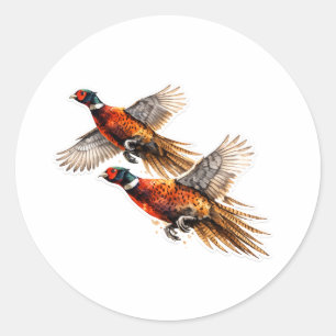 Pheasant Season Classic Round Sticker
