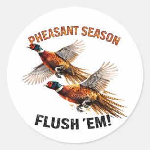 Pheasant Season Classic Round Sticker