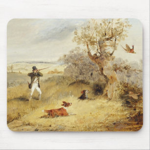 Pheasant Shooting (oil on canvas) 2 Mouse Pad