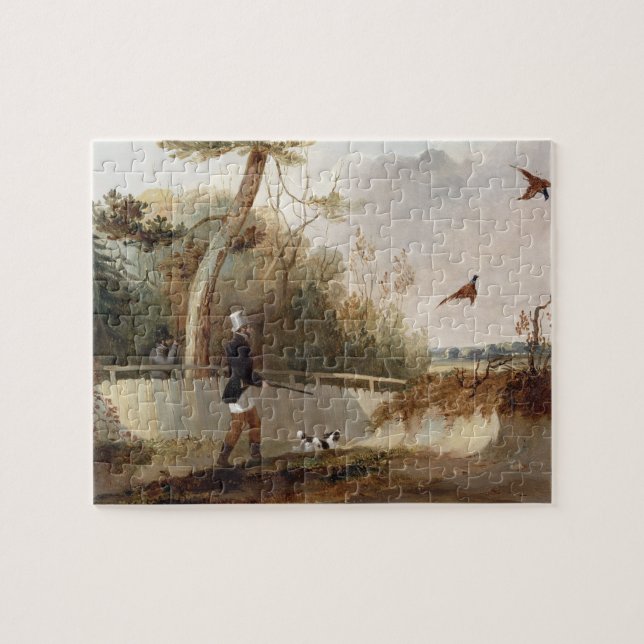 Pheasant Shooting (oil on canvas) Jigsaw Puzzle (Horizontal)