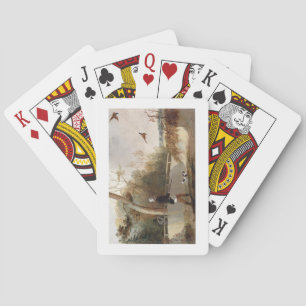 Pheasant Shooting (oil on canvas) Playing Cards