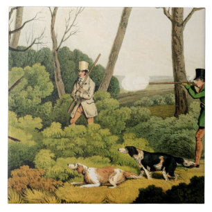 'Pheasant Shooting', pub. by Thomas McLean, 1820 ( Ceramic Tile