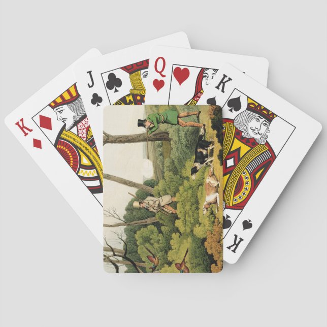 'Pheasant Shooting', pub. by Thomas McLean, 1820 ( Playing Cards (Back)