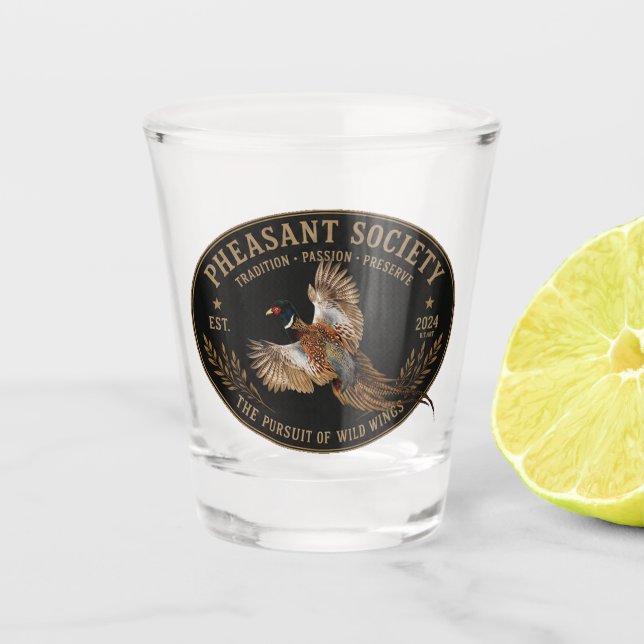 Pheasant  shot glass (Front)