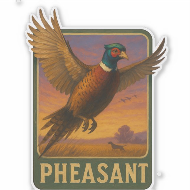 Pheasant Sticker (Front)