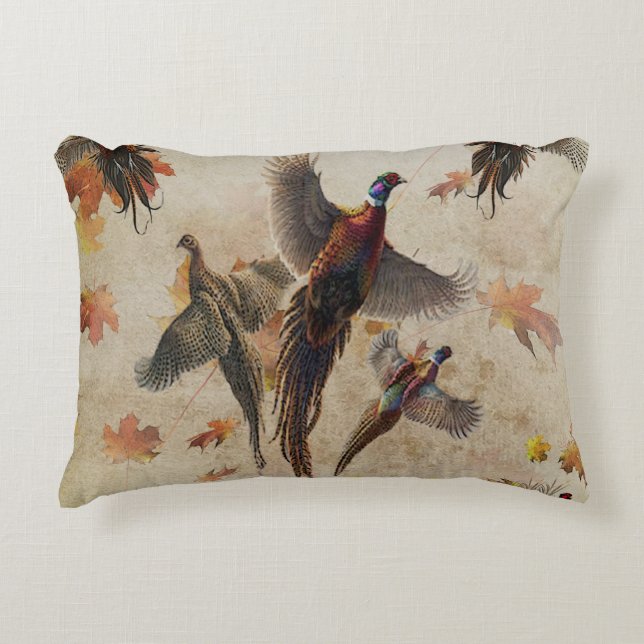 Pheasant  tapestry poster acrylic print triptych k decorative cushion (Front)