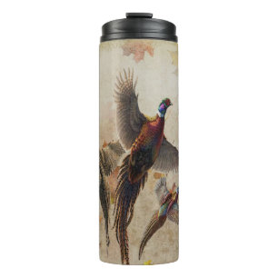 Pheasant tapestry poster acrylic print triptych k thermal tumbler