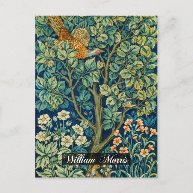Pheasant Tapestry - William Morris Postcard (Front)
