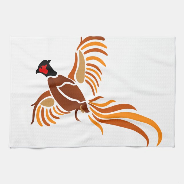 Pheasant Tea Towel (Horizontal)