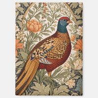 Pheasant Vintage Floral William Morris Inspired 