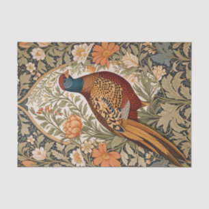 Pheasant Vintage Floral William Morris Inspired Tissue Paper