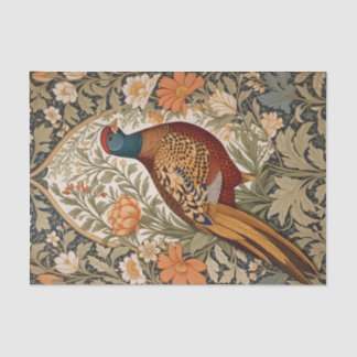 Pheasant Vintage Floral William Morris Inspired  Tissue Paper
