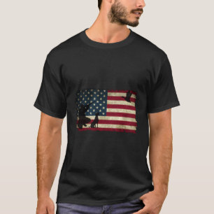 Pheasant Waterfowl Duck Hunting American Flag Goos T-Shirt