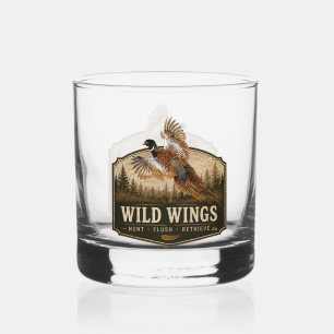 Pheasant whiskey glass