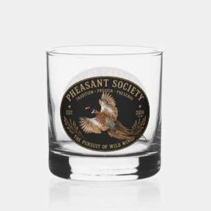 Pheasant whiskey glass