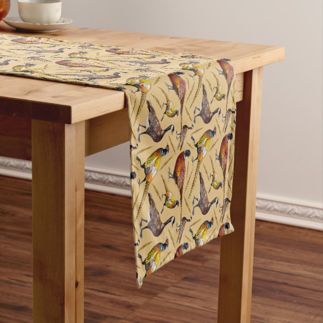 Pheasants and Geese Table Runner (In Situ)