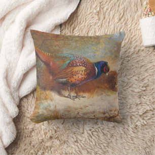 Pheasants by Archibald Thorburn Cushion