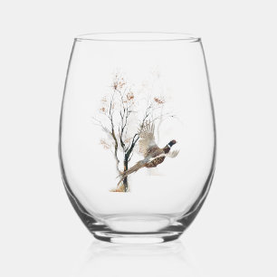 Pheasants Forever Stemless Wine Glass