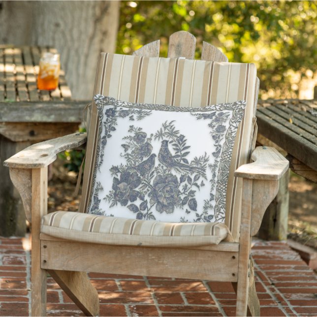 Pheasants in flowers cushion (Chair)