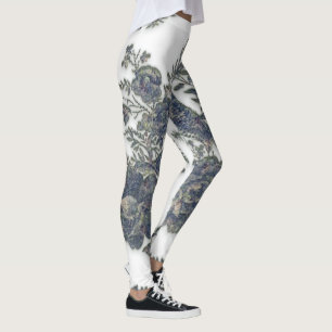 Pheasants in flowers  leggings