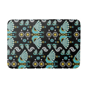 Pheasants Peacock Art Bath Mat