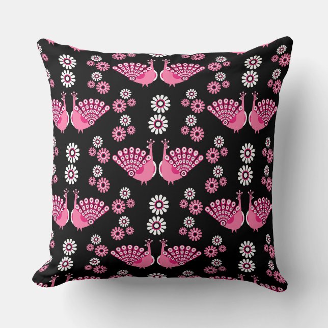  Pheasants Peacock Art Cushion (Front)